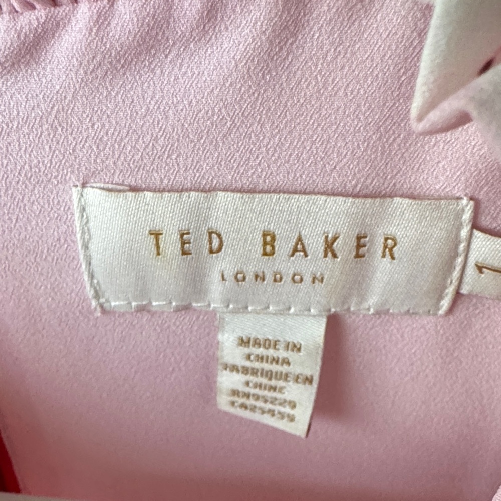 Ted Baker Pink floral long sleeves dress - Picture 3 of 7